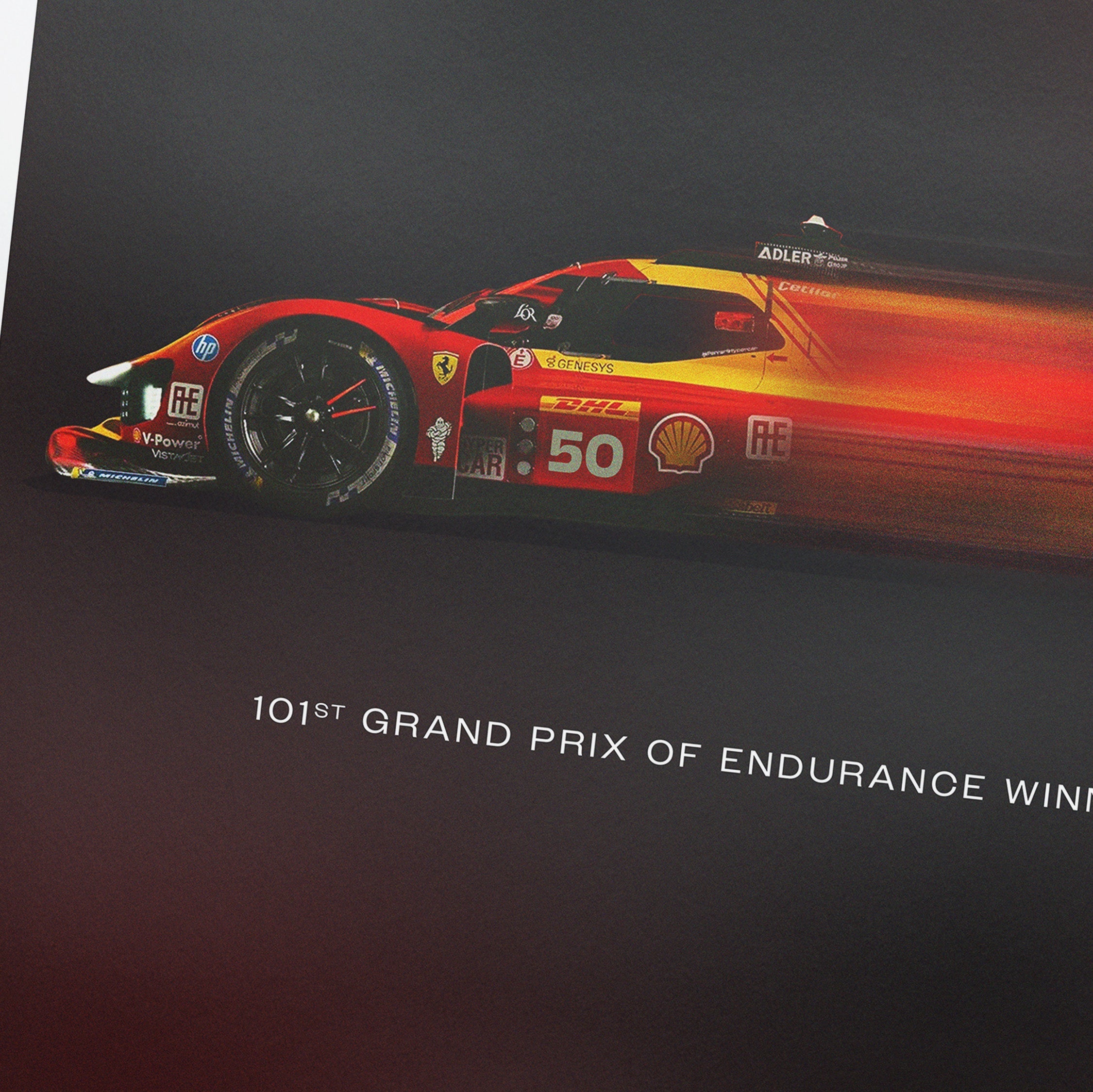 Illustrated sportscar Le Mans posters