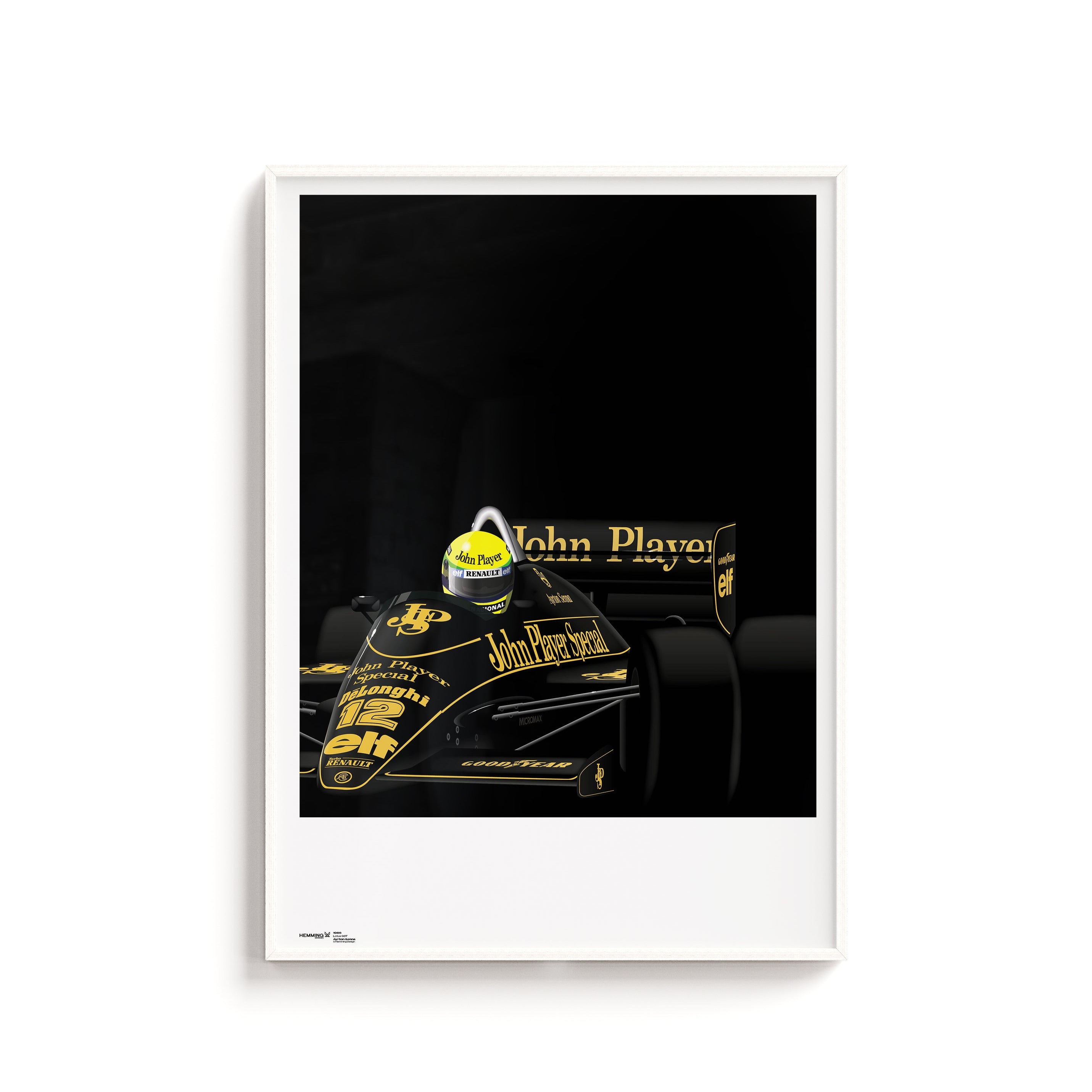 Ayrton Senna Lotus 98T 1986 F1 Poster | Hemming Design