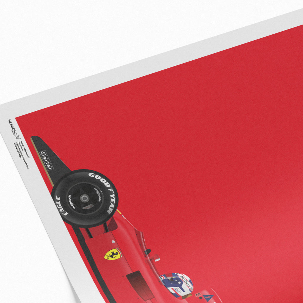 "Le Professeur" Alain Prost | Ferrari 641/2 Poster