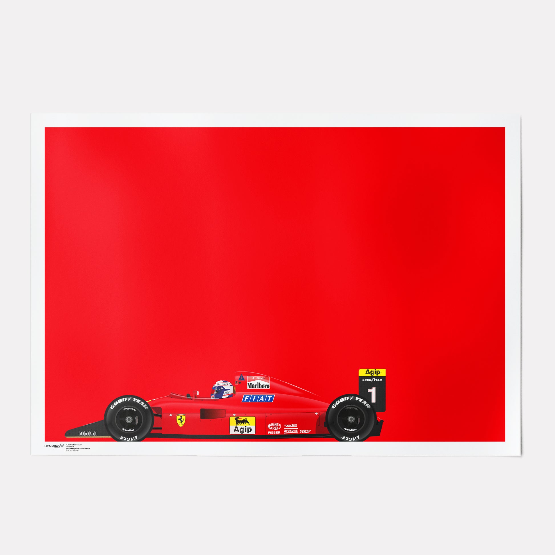 "Le Professeur" Alain Prost | Ferrari 641/2 Poster