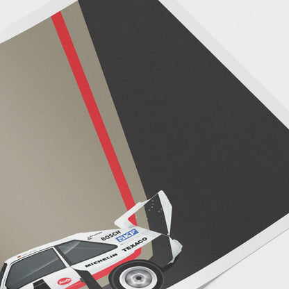 Audi S1 Quattro Poster Pikes peak illustration graphic design close up