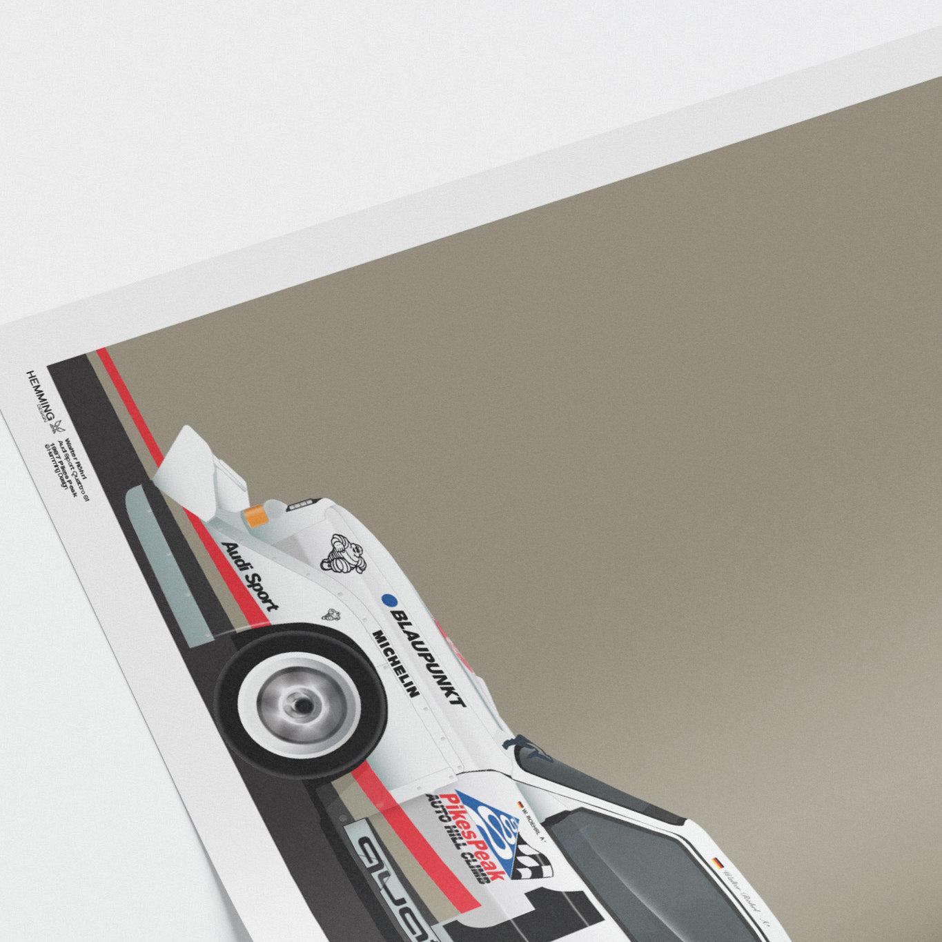 Audi S1 Quattro Poster Pikes peak illustration graphic design close up