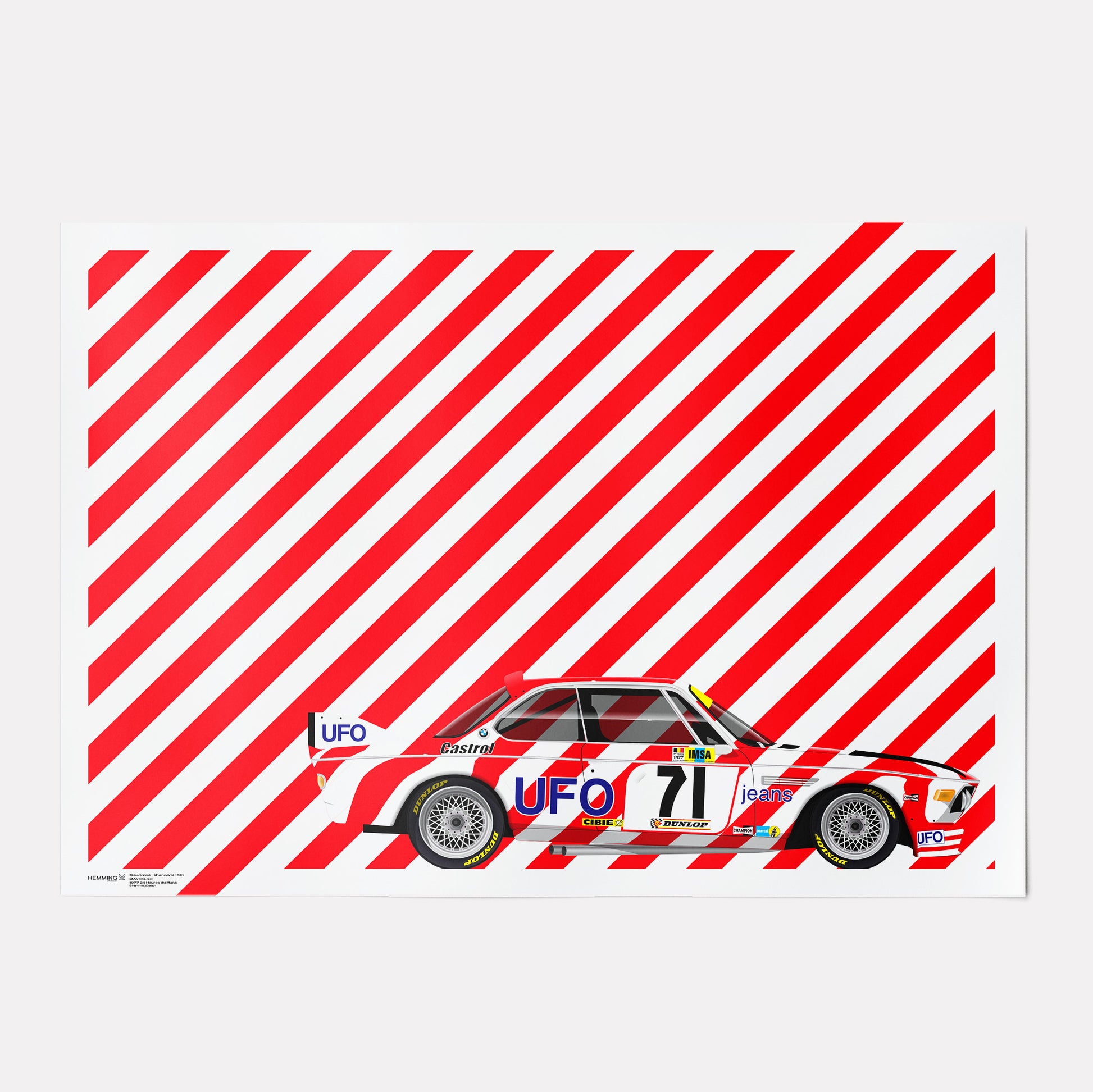 Luigi Racing | BMW 3.0 CSL Poster | 1977 24 Hours of Le Mans