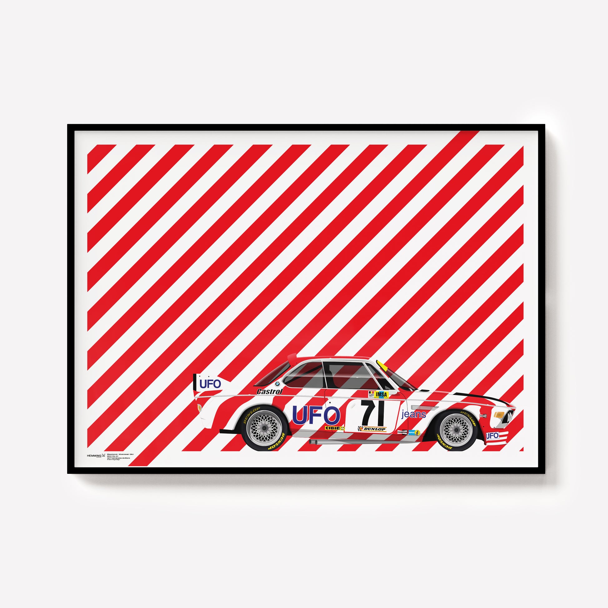 Luigi Racing | BMW 3.0 CSL Poster | 1977 24 Hours of Le Mans