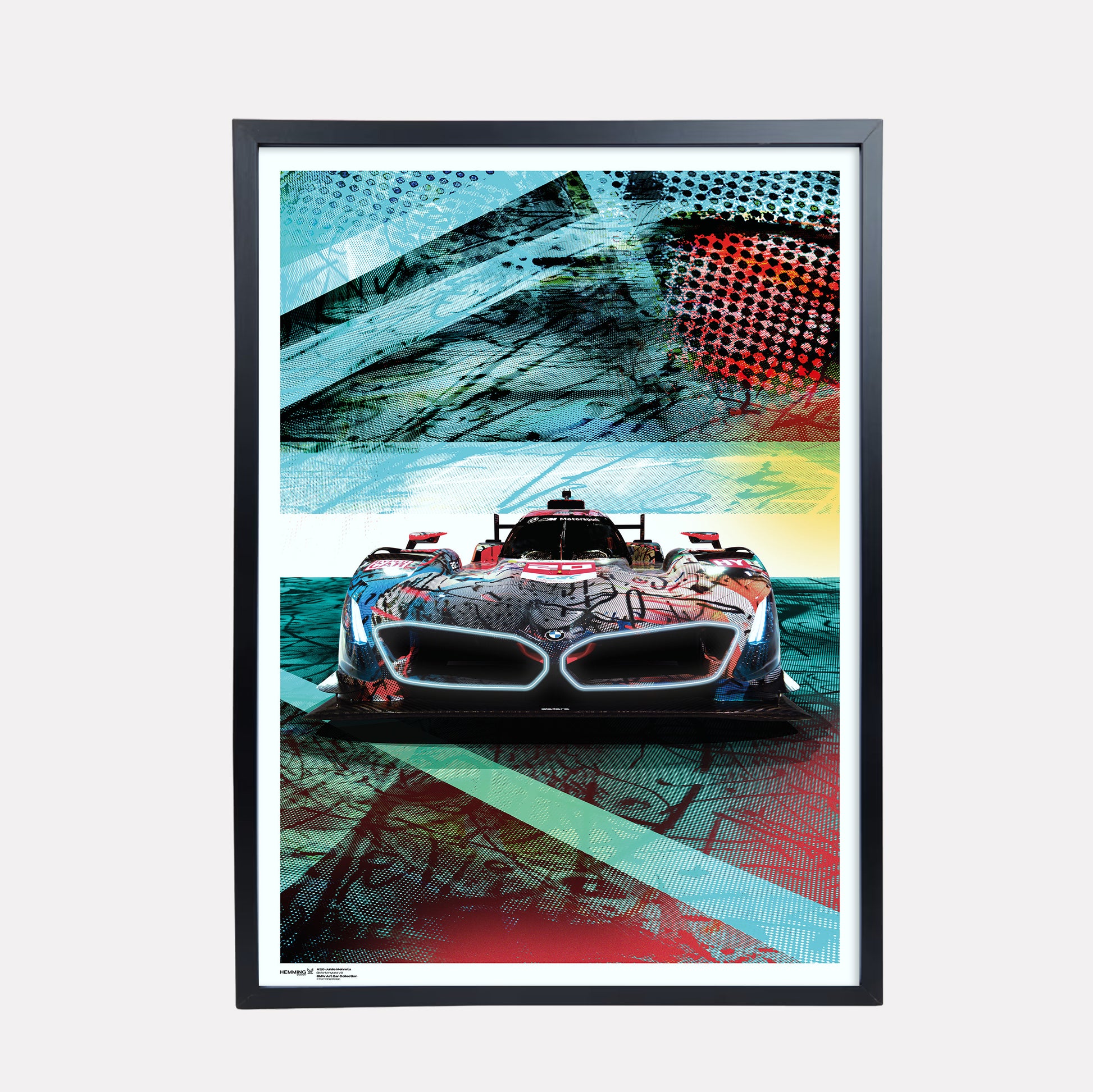 BMW M Hybrid V8 Poster | BMW Art car by Julie Mehretu | Frijns - Rast - van der Linde