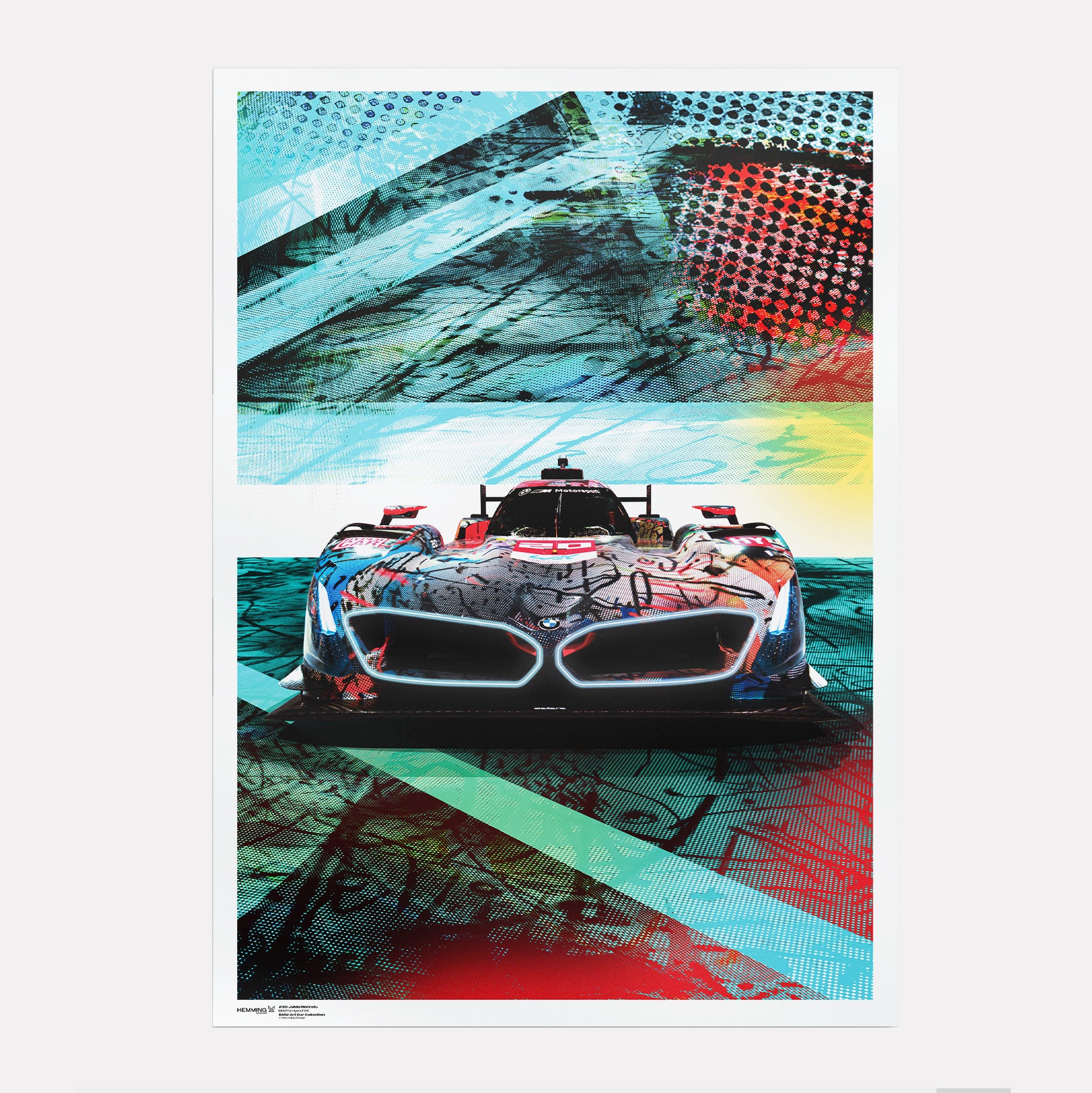 BMW M Hybrid V8 Poster | BMW Art car by Julie Mehretu | Frijns - Rast - van der Linde