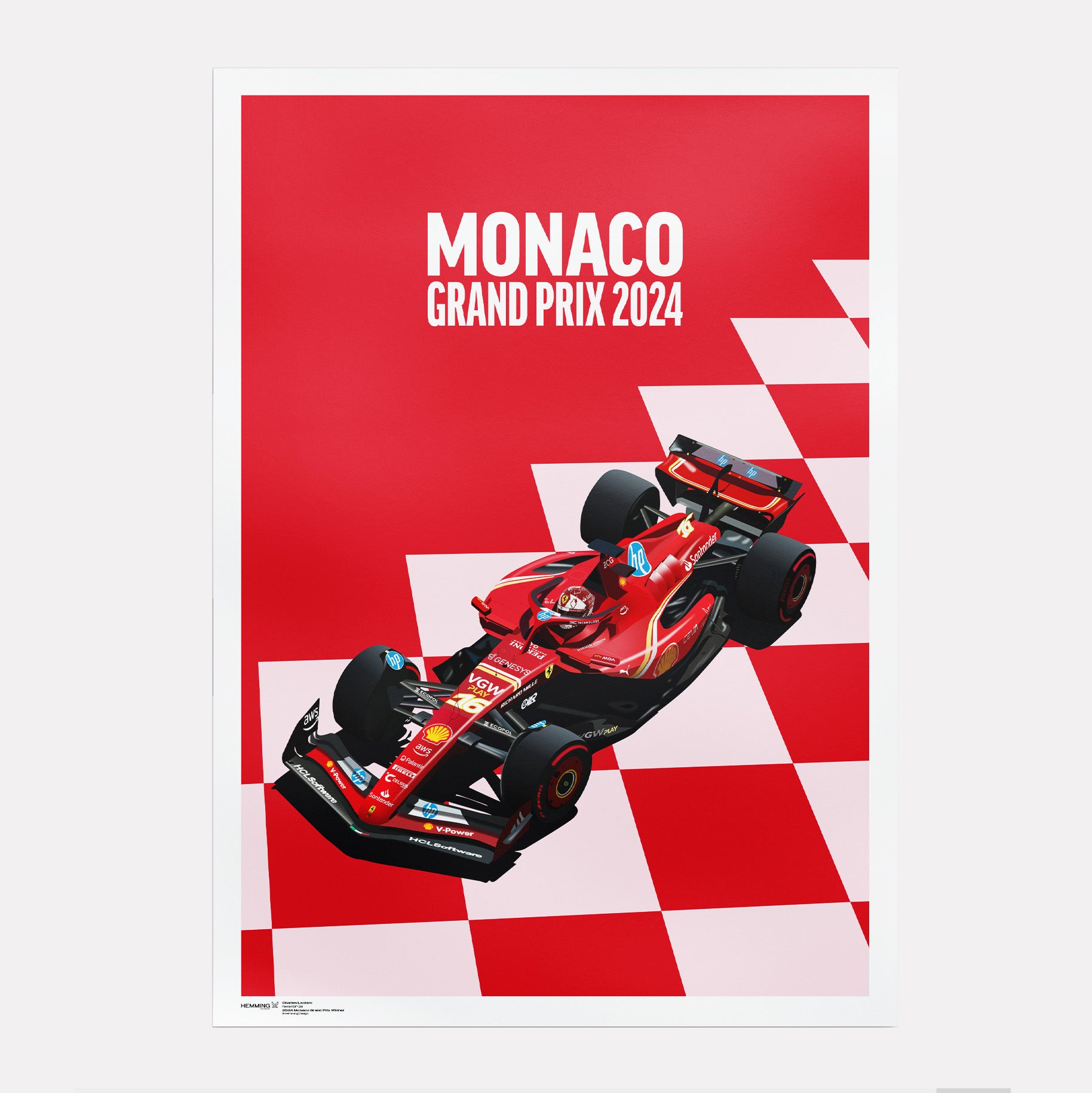 Leclerc's home win - Monaco Grand Prix '24 print