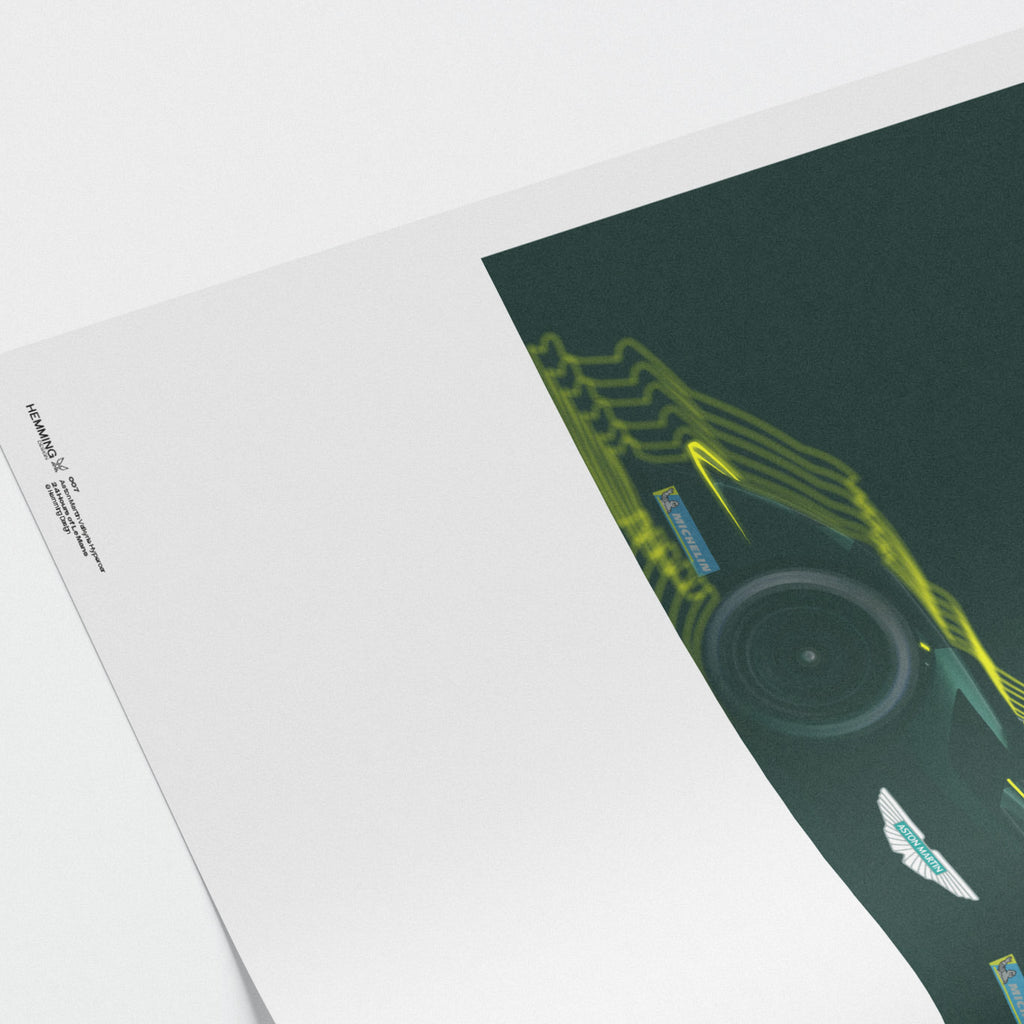 Aston Martin Valkyrie Hypercar - 007 Le Mans Poster