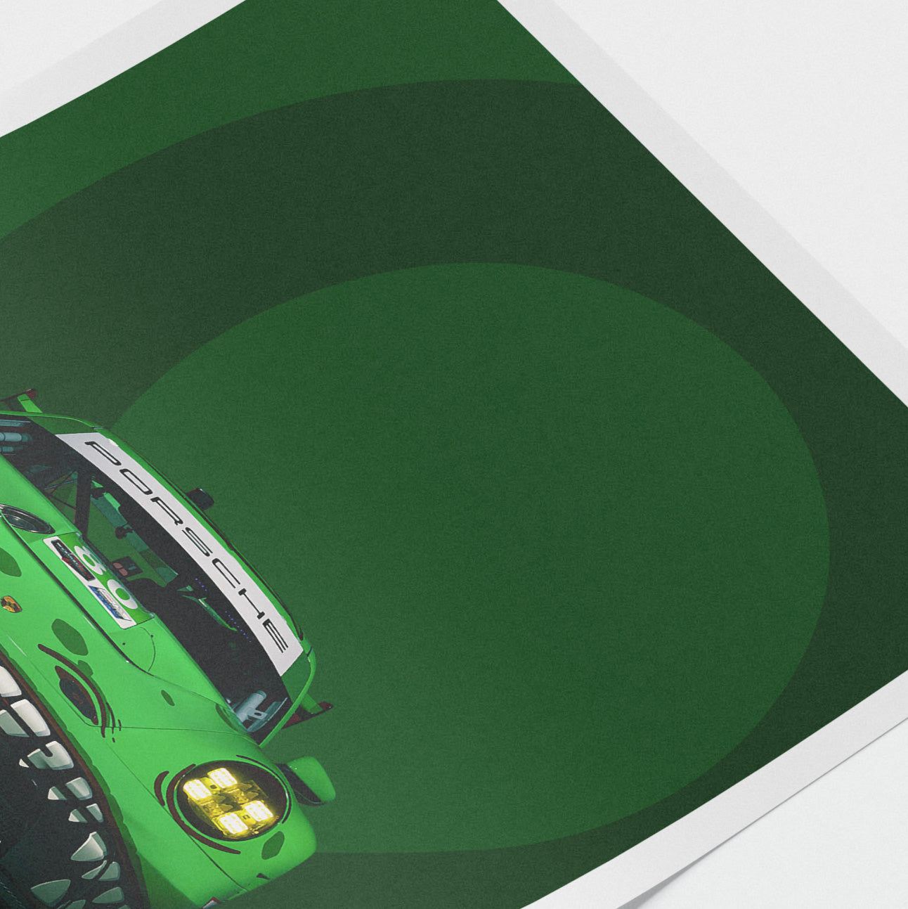 REXY Poster illustrated AO Racing Porsche 911 GT3 R close-up