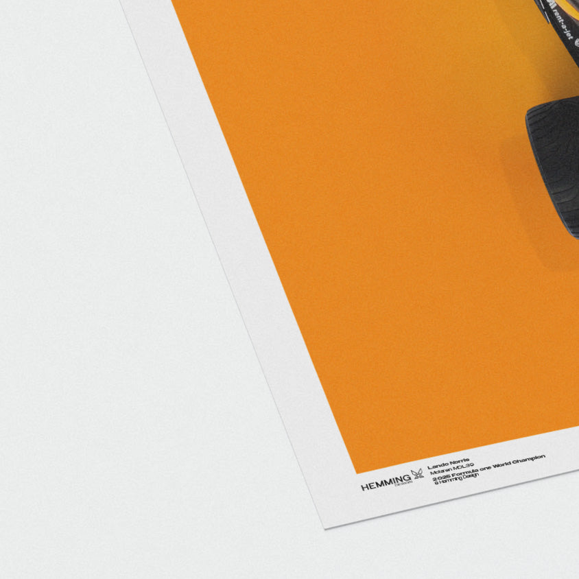 Lando Norris Poster | 2025 Formula One World Champion | Mclaren MCL39
