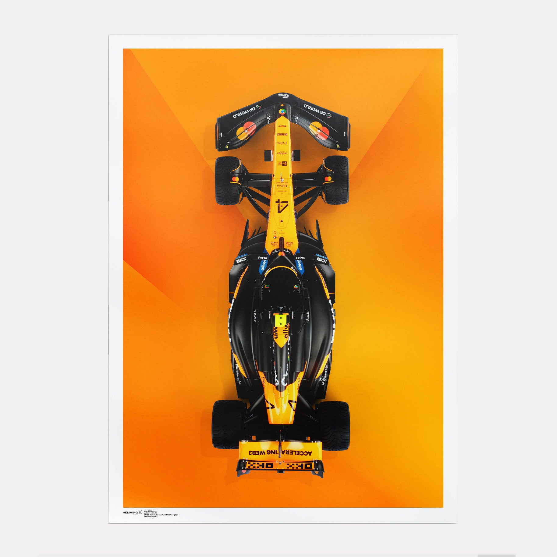Lando Norris Poster | 2025 Formula One World Champion | Mclaren MCL39