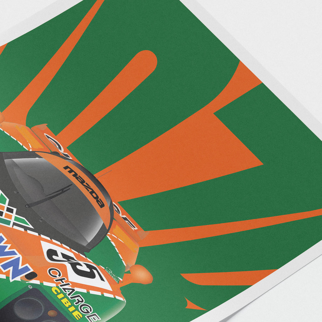 Mazda 787B Poster | 1991 24 hours of Le Mans winners | Gachot - Herbert - Weidler