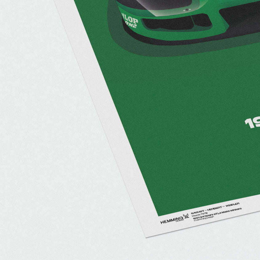 Mazda 787B Poster | 1991 24 hours of Le Mans winners | Gachot - Herbert - Weidler