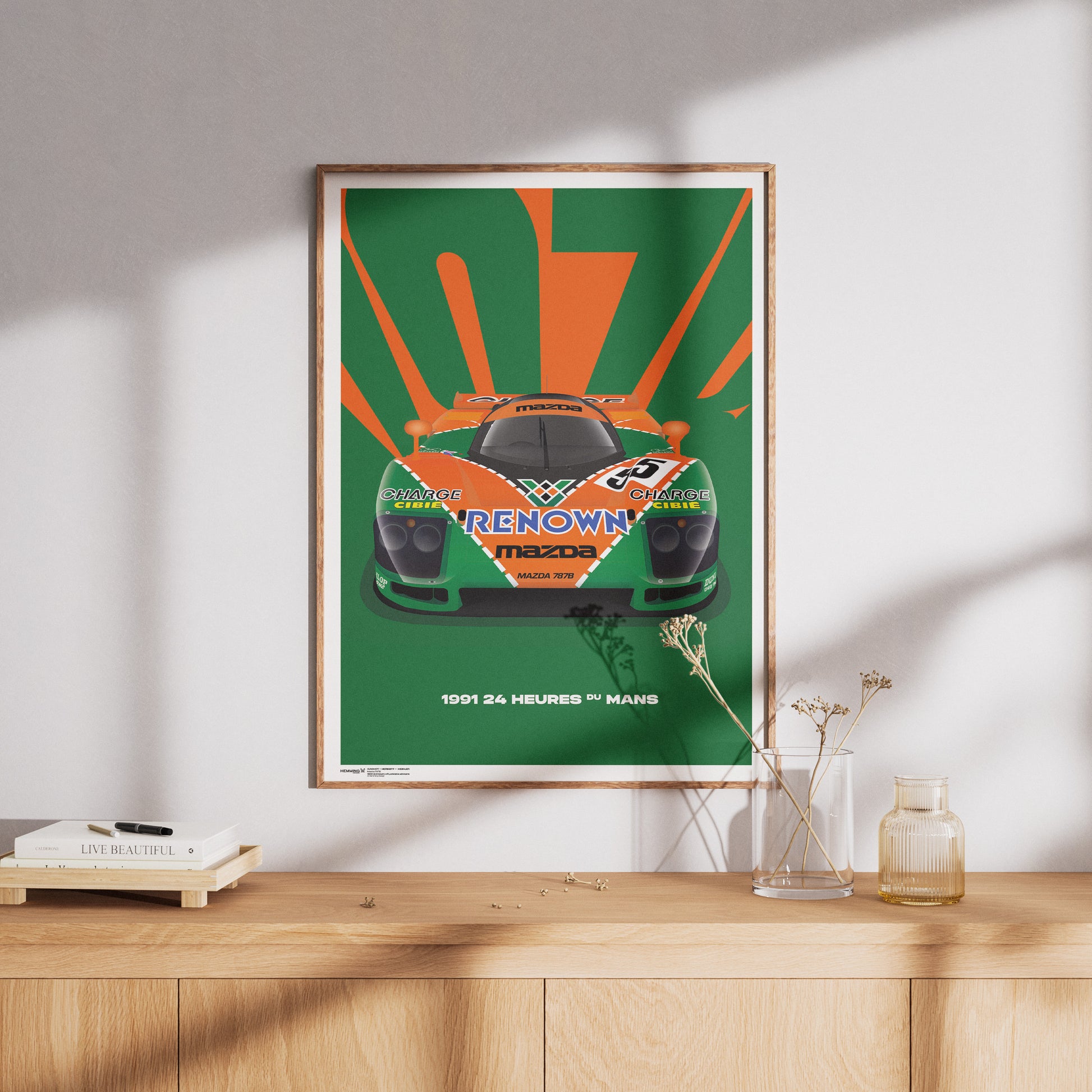 Mazda 787B Poster | 1991 24 hours of Le Mans winners | Gachot - Herbert - Weidler