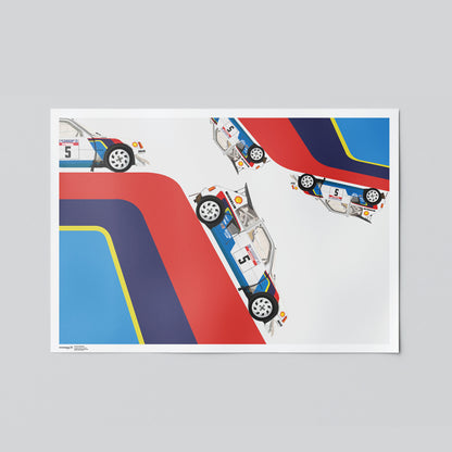 Peugeot 205 T16 E2 Poster Group B Illustration