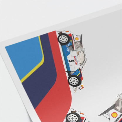 Peugeot 205 T16 E2 Poster Group B Illustration Close-up