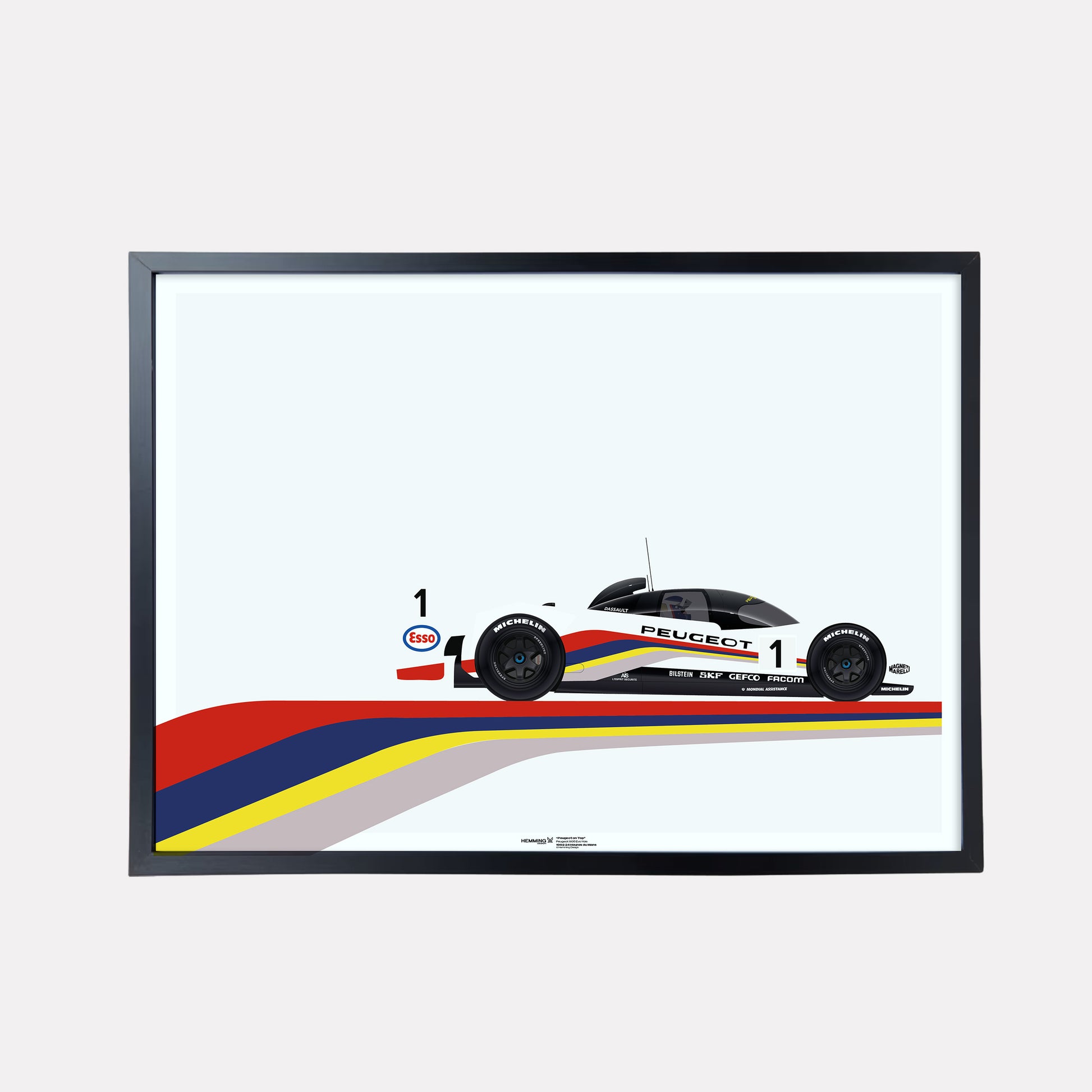 "Peugeot on Top." | Peugeot 905 Evo B2 Poster | 1992 24 Hours of Le Mans