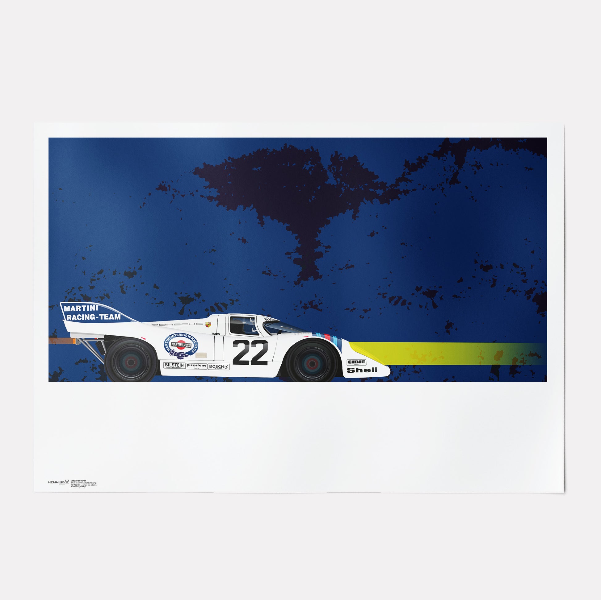 Porsche 917K Martini Racing Poster | van Lennep - Marko | 1971 Le Mans