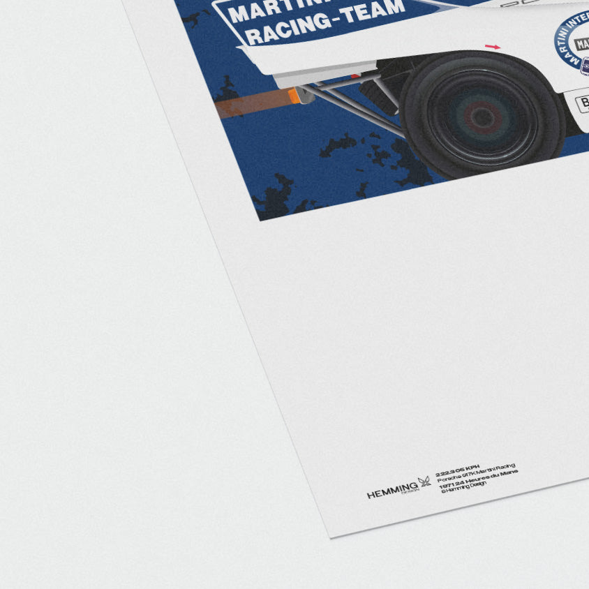 Porsche 917K Martini Racing Poster | van Lennep - Marko | 1971 Le Mans