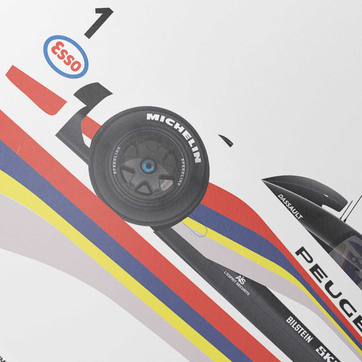 "Peugeot on Top." | Peugeot 905 Evo B2 Poster | 1992 24 Hours of Le Mans