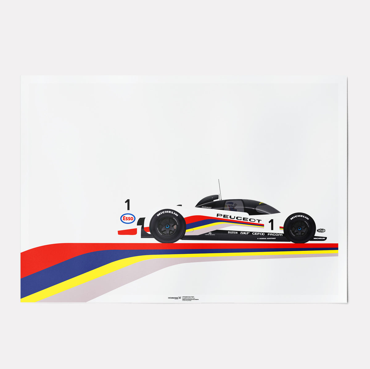 "Peugeot on Top." | Peugeot 905 Evo B2 Poster | 1992 24 Hours of Le Mans