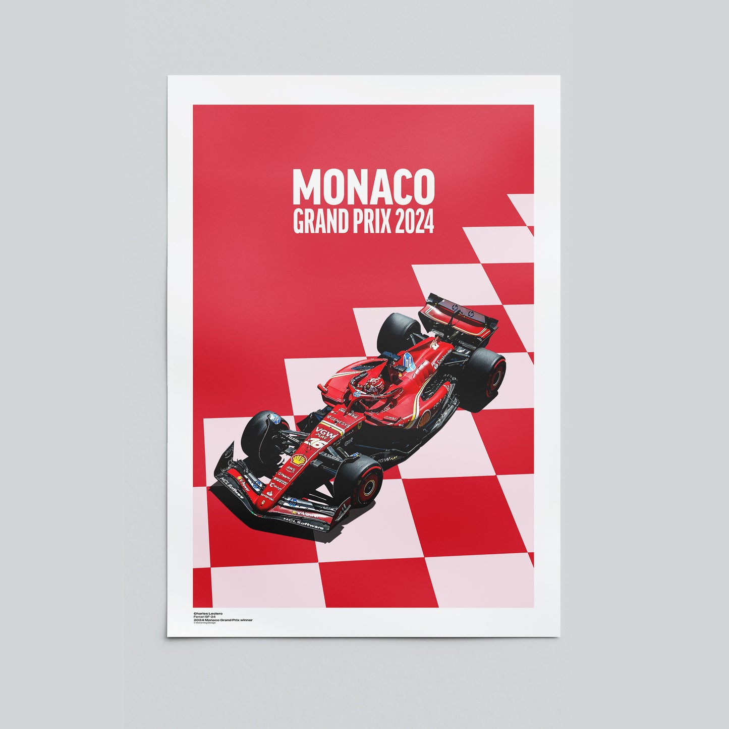 Leclerc's home win - Monaco Grand Prix '24 print