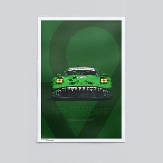 REXY Poster illustrated AO Racing Porsche 911 GT3 R